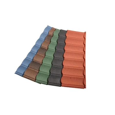 telha de telhado revestida do metal da pedra colorida de 1340*420mm para o material de construção